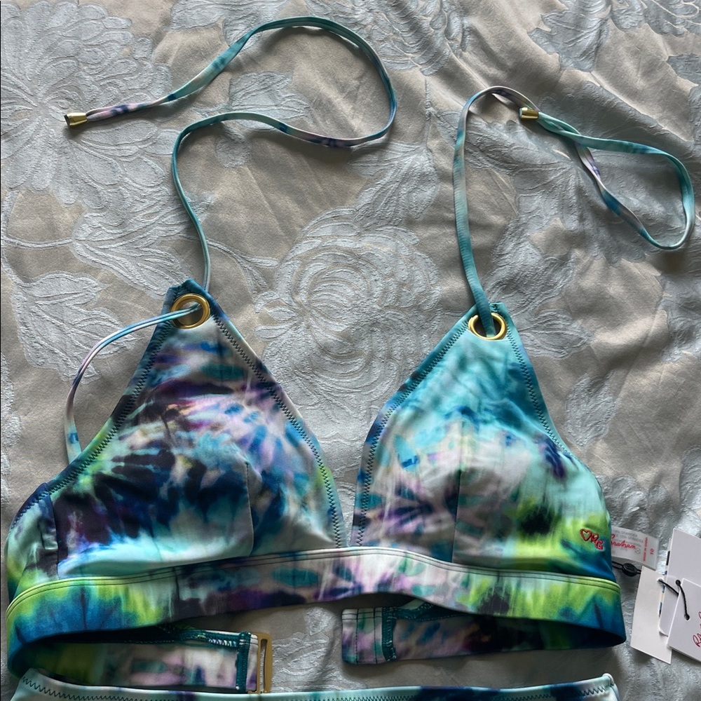 New Robert Graham Multicolor 2 Pieces Bikini Beach Pool Vacation Swimwear - Picture 4 of 13